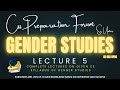 Lec 5 |📚 Women Studies |Gender Studies Lectures💡 #CSSgenderstudies #PMS #FPSC #PPSC