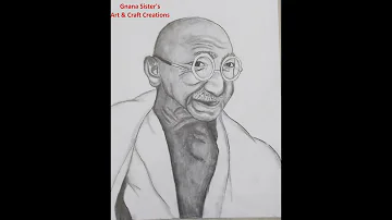 Mahatma Gandhi pencil sketch easy steps for beginners by Gnana Deepika|| #Mahatmagandhijayanthi