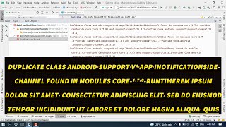 Duplicate class android.support.v4.app.INotificationSideChannel found in modules core-1.7.0-runtime