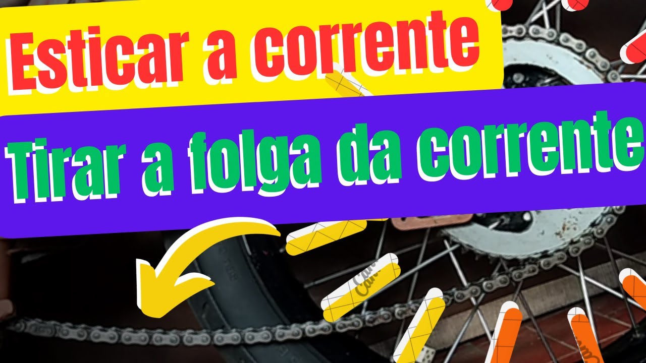 Como tirar a folga/esticar a corrente do kit relação da Xtz125.