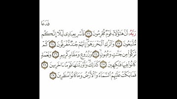 سورة الدخان 4 القسم الرابع تكرار كيفي من .. فدعا ربه أن هؤلاء قوم مجرمون .. إلى .. وما كانوا منظرين