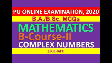 Complex Numbers MCQs, Lecture 1, Mathematics B-Course-II