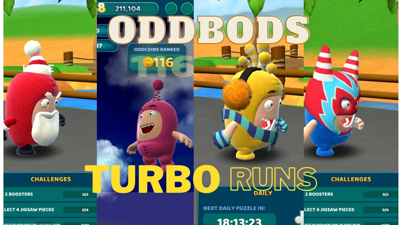 Oddbods Gameplay With4 Characters | Oddbods Turbo Run 🏃‍♀️ Bachagamers|