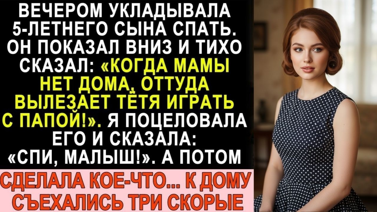 Сын показал вниз: «Оттуда тётя вылезает играть с папой!». Я сделала это, и к дому съехались скорые