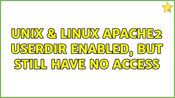 Unix & Linux: Apache2 userdir enabled, but still have no access (3 Solutions!!)