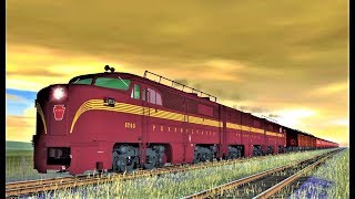 Diesel Power vs Steam Power : PRR PA vs PRR T1  - Trainz