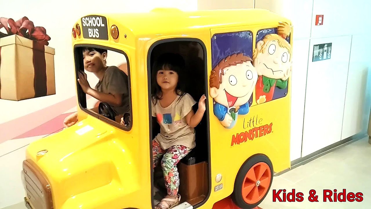Little Monsters School Bus Kiddie Ride, The Wheels On The Bus, Super ...