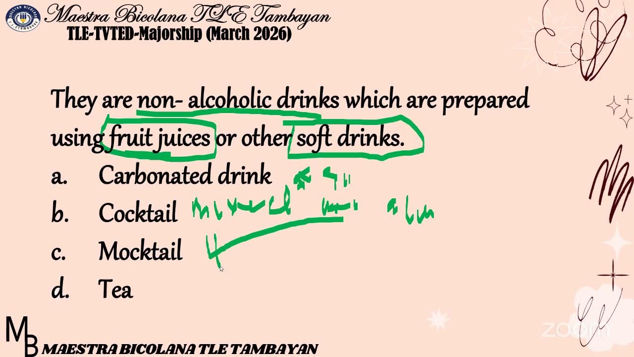 TLE-TVTED Majorship Pre Final Coaching Home Economics