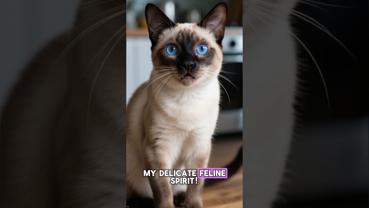 Siamese Cat Stubbornly Refuses Food
