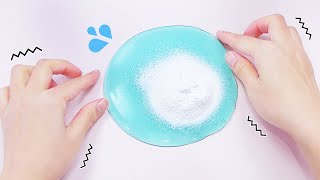 【ASMR】Snow Powder Spray In Slime⛄