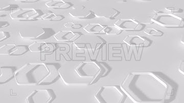 White Hexagons Loop Stock Motion Graphics