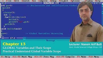 ICS Part 2 Chapter 13 Topic Global Variables and Their Scope II Practical Program Global Variable