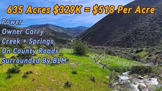 Large Acreage For Sale In California - Owner Carry - Surrounded by BLM Land
