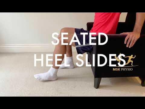 Seated Heel Slides - Knee, Foot & Ankle Rehab - YouTube