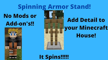 Minecraft PE 1.16 How to Make A Spinning Armor Stand No Mods Or Add-on