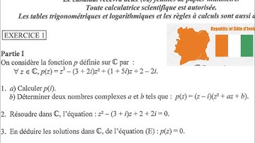 Nombres complexes:BAC 2015-D- Solution d