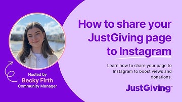 How to share your JustGiving page to Instagram