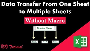 Transfer Data From One Sheet to Multiple Sheets Automatically in excel (Hindi) | Without Macro