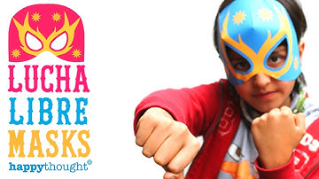 You can be a Mexican wrestler today! Make a Lucha Libre mask. Tutorial + printable paper template!