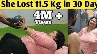 How She Lost 11.5 Kg in 1 Month  Simple Exercise for Weight Loss