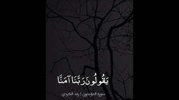 آيات من القرآن الكريم ، بصوت القارئ : رعد الكردي