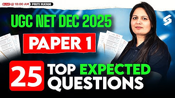 UGC NET Paper 1 Preparation | UGC NET Paper 1 Expected Questions By Priti Mam | UGC NET Paper 1