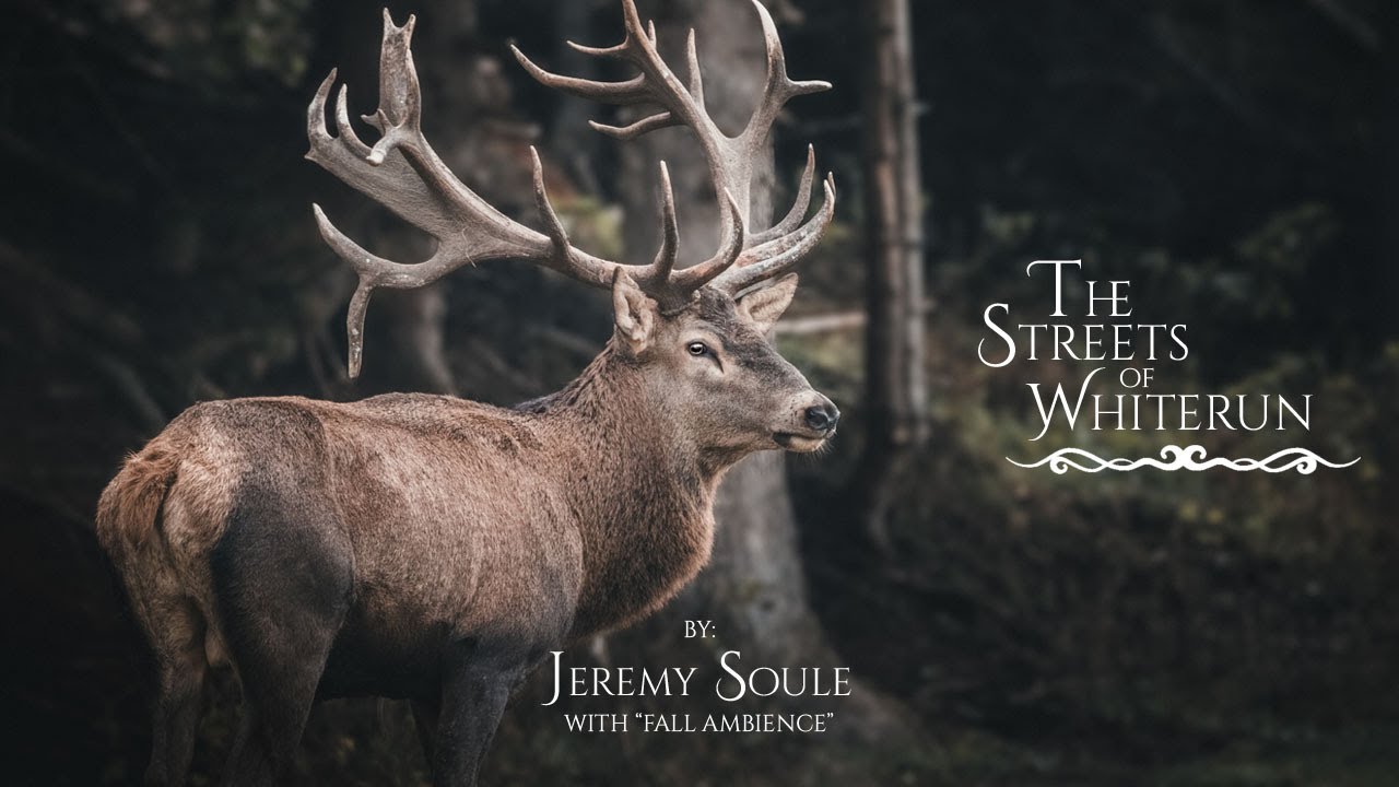 Jeremy Soule (Skyrim) — “The Streets of Whiterun” [Extended with Mild “Fall Ambience”] (1.5 Hrs.)