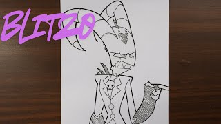 HOW TO DRAW BLITZO FROM HELLUVA BOSS