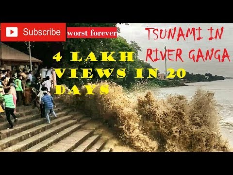 Ganga Hooghly River Tsunami    Tidal Bore BAAN at Raskhola Kdh Must Watch HD