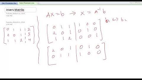 Metode Invers Matriks