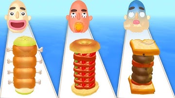 Sandwich Runner Gameplay All levels ( android / ios ) NEW UPDATE