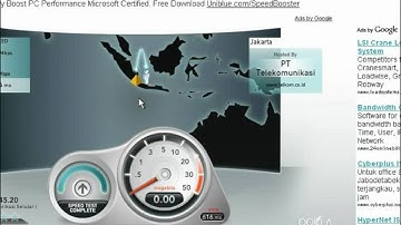 The Fastest Internet In Indonesia 3G-HSDPA Wireless 2010 @SpeedTest.Net