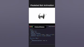 pixalated bat animation using in css #shorts #css #coding #programming #webdevelopment #js #website