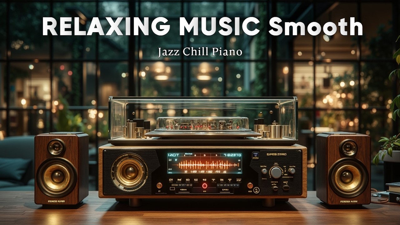 Smooth Jazz Instrumental ~ Расслабляющая атмосфера кафе с фортепиано
