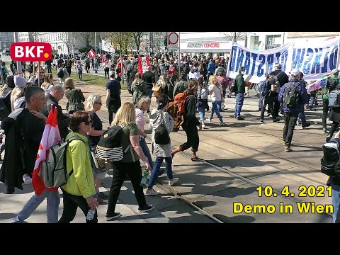 10. 4. 2021 - Demo gegen Corona Manahmen der Regierung in Wien - BKFTV.at