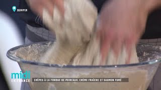 Crêpes à la fondue de poireaux, crème fraiche et saumon fumé by Midi en France 3,862 views 5 years ago 3 minutes, 32 seconds