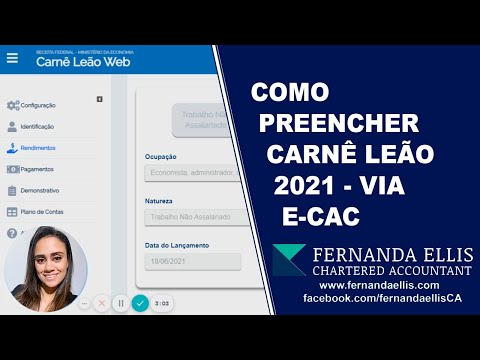 Como Preencher o Carnê Leão 2021 - Via E-cac