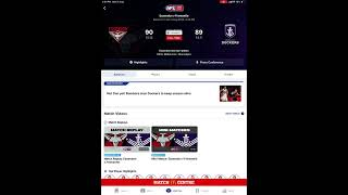 Essendon won by one point so close