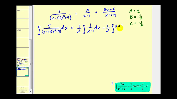 Integration Using Partial Fraction Decomposition Part 2