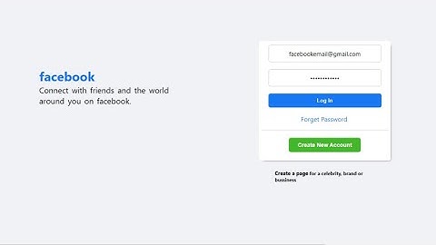 Awesome facebook login Page - Only Using CSS and HTML