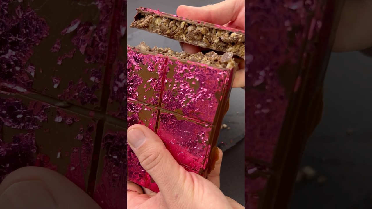 Pink chocolate. Part 3 #asmr #chocolate #asmrsounds #chocolatecake #dessert #food #part3