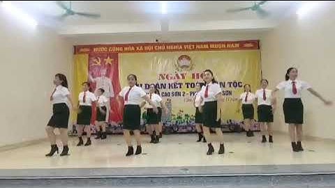 nổi lửa lên em. CLB dân vũ chi hội PN khu Cao Sơn 2 chào mừng ngày hội đại đoàn kết toàn dân tộc.