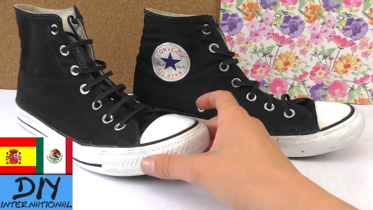 Chaleco Fácil de leer Sierra Cómo restaurar un par de Converse viejos - YouTube