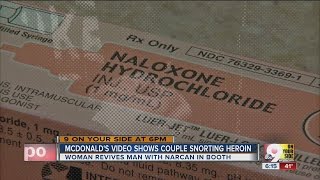 McDonald's video shows couple snorting heroin, administering Narcan