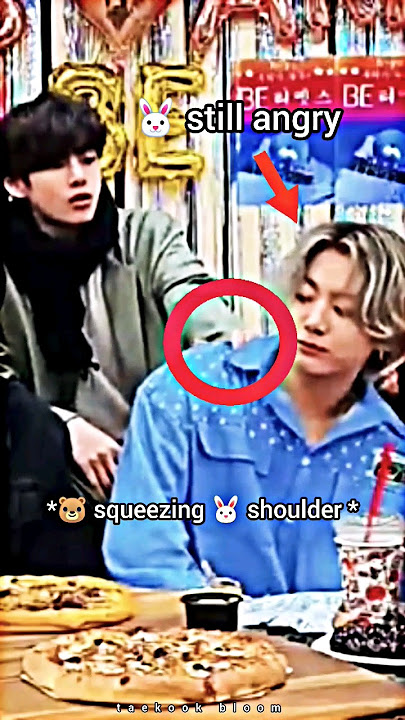 Jungkook was angry 🐰💢‼️ Even Taehyung couldn't please him 😳 #shorts #taekook