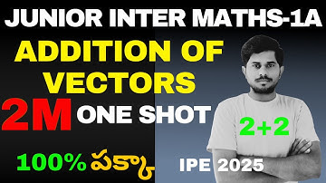ADDITION OF VECTORS 2M ONE SHOT/JUNIOR INTER MATHS-1A/IPE/IMP/@naveenreddyMATH