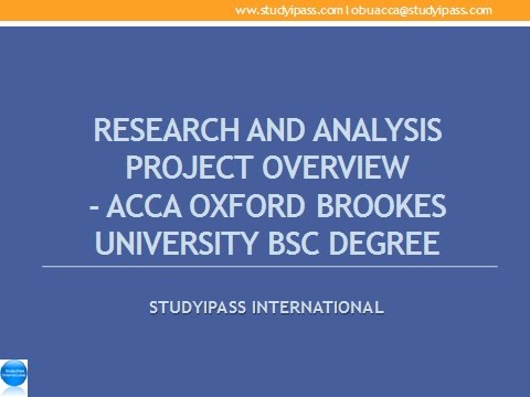 research analysis project acca