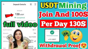 usdt mining miner app withdrawal 🐕‍🦺 earn free crypto without investment full video