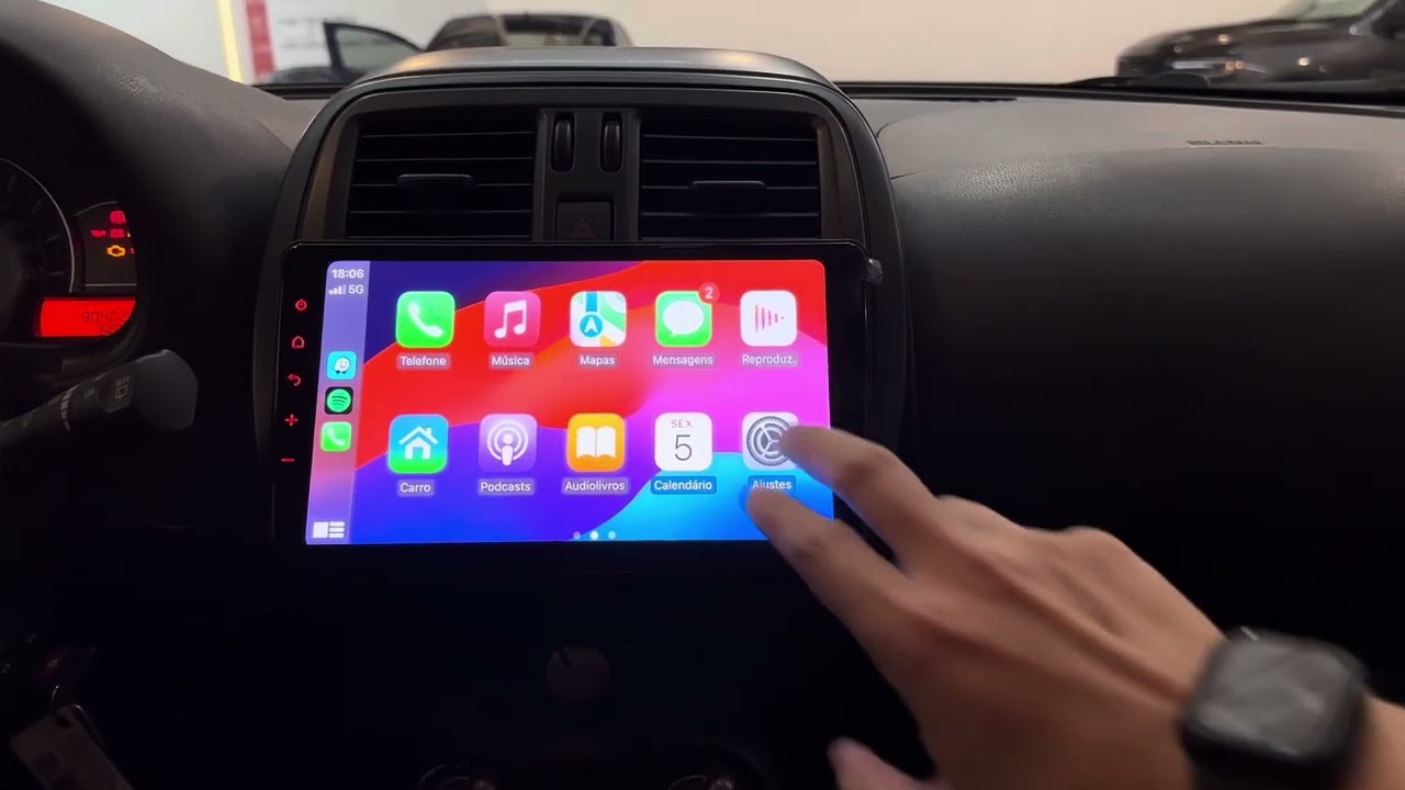 Nissan March 2015 - Central Multimídia 9” com Apple CarPlay e Android Auto - ArtsomAuto