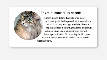 Comment mettre un texte autour d'une image ?